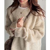 アイボリー | 《JaVaジャバコラボ》秋冬の鉄板。日常にふわふわな彩りを。クルーネックミックス… | Classical Elf