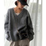 《JaVaジャバコラボ》大人カジュアルならこの1枚。ミックスカラー深Vネックニッ… | Classical Elf | 詳細画像9