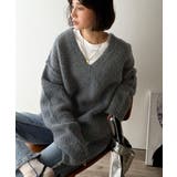 《JaVaジャバコラボ》大人カジュアルならこの1枚。ミックスカラー深Vネックニッ… | Classical Elf | 詳細画像13