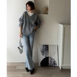 《JaVaジャバコラボ》大人カジュアルならこの1枚。ミックスカラー深Vネックニッ… | Classical Elf | 詳細画像15