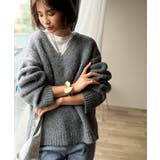 《JaVaジャバコラボ》大人カジュアルならこの1枚。ミックスカラー深Vネックニッ… | Classical Elf | 詳細画像16