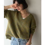 《JaVaジャバコラボ》大人カジュアルならこの1枚。ミックスカラー深Vネックニッ… | Classical Elf | 詳細画像17