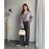 《JaVaジャバコラボ》大人カジュアルならこの1枚。ミックスカラー深Vネックニッ… | Classical Elf | 詳細画像28