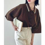 ブラウン | 《JaVaジャバ コラボ》大人のスポーティー。超軽量襟ラインニットポロ | Classical Elf 