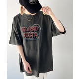 こなれた大人カジュアルスタイルの主役に。綿100%フェスロゴピグメントTシャツ | Classical Elf  | 詳細画像2 