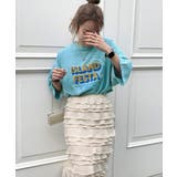 こなれた大人カジュアルスタイルの主役に。綿100%フェスロゴピグメントTシャツ | Classical Elf  | 詳細画像5 