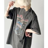 トレンドのヴィンテージ感が魅力。コットン100%グラフィックプリントピグメントビ… | Classical Elf | 詳細画像6