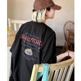 ブラック | 《JaVaジャバコラボ》お洒落見え確定。綿100％タイ料理メニュー風プリントルー… | Classical Elf 