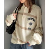 アイボリー | 《JaVaジャバコラボ》魅せる、トラッド感。ワッペンデザインラガーポロニット（長… | Classical Elf 