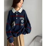 《JaVaジャバコラボ》魅せる、トラッド感。ワッペンデザインラガーポロニット（長… | Classical Elf  | 詳細画像15 