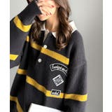 チャコールグレー | 《JaVaジャバコラボ》魅せる、トラッド感。ワッペンデザインラガーポロニット（長… | Classical Elf 