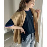 大人スポーティー。綿100%シルケット 配色刺繍Tシャツ | Classical Elf | 詳細画像17
