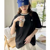 大人スポーティー。綿100%シルケット 配色刺繍Tシャツ | Classical Elf | 詳細画像18