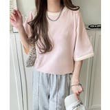 大人スポーティー。綿100%シルケット 配色刺繍Tシャツ | Classical Elf | 詳細画像41