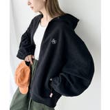 ブラック | 大人のデイリーコーデをアップデート！フルジップ切替ボアパーカー | Classical Elf 