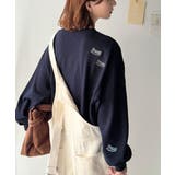 着るだけで今っぽさ叶う。ランダム刺繍クロップド丈裏起毛スウェット | Classical Elf | 詳細画像16