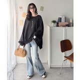 リラクシーに着こなす、オンナっぽカジュアル！裏起毛ワイドネックビックスウェット | Classical Elf  | 詳細画像8 