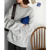 リラクシーに着こなす、オンナっぽカジュアル！裏起毛ワイドネックビックスウェット | Classical Elf  | 詳細画像10 