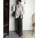 リラクシーに着こなす、オンナっぽカジュアル！裏起毛ワイドネックビックスウェット | Classical Elf  | 詳細画像15 