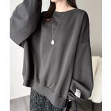 リラクシーに着こなす、オンナっぽカジュアル！裏起毛ワイドネックビックスウェット | Classical Elf  | 詳細画像19 