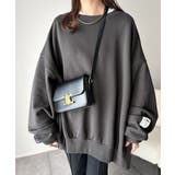 リラクシーに着こなす、オンナっぽカジュアル！裏起毛ワイドネックビックスウェット | Classical Elf  | 詳細画像22 