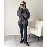 リラクシーに着こなす、オンナっぽカジュアル！裏起毛ワイドネックビックスウェット | Classical Elf  | 詳細画像23 