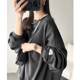 リラクシーに着こなす、オンナっぽカジュアル！裏起毛ワイドネックビックスウェット | Classical Elf  | 詳細画像24 