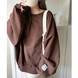 リラクシーに着こなす、オンナっぽカジュアル！裏起毛ワイドネックビックスウェット | Classical Elf  | 詳細画像26 