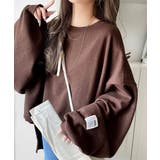 リラクシーに着こなす、オンナっぽカジュアル！裏起毛ワイドネックビックスウェット | Classical Elf  | 詳細画像27 