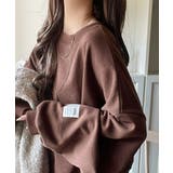 リラクシーに着こなす、オンナっぽカジュアル！裏起毛ワイドネックビックスウェット | Classical Elf  | 詳細画像30 