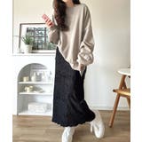 リラクシーに着こなす、オンナっぽカジュアル！裏起毛ワイドネックビックスウェット | Classical Elf  | 詳細画像42 