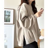 リラクシーに着こなす、オンナっぽカジュアル！裏起毛ワイドネックビックスウェット | Classical Elf  | 詳細画像44 