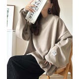 リラクシーに着こなす、オンナっぽカジュアル！裏起毛ワイドネックビックスウェット | Classical Elf  | 詳細画像45 