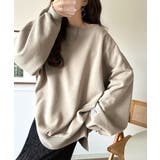 リラクシーに着こなす、オンナっぽカジュアル！裏起毛ワイドネックビックスウェット | Classical Elf  | 詳細画像46 