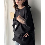 リラクシーに着こなす、オンナっぽカジュアル！裏起毛ワイドネックビックスウェット | Classical Elf  | 詳細画像3 