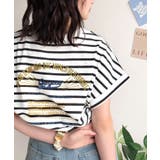 《JaVaジャバコラボ》背中で魅せる。バック刺繍フレンチスリーブTシャツ（半袖） | Classical Elf  | 詳細画像27 