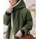 カーキ | 《JaVa ジャバコラボ》もこもこ&暖か。中綿キルティングフード付きアウター | Classical Elf