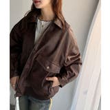 《JaVaジャバ コラボ》フェイクレザーヴィンテージオーバーブルゾン | Classical Elf  | 詳細画像32 