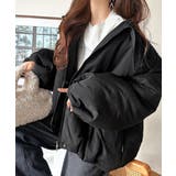 ブラック×ブラック | セーラー風カラーがあざとい。中綿バルーンシルエットブルゾン | Classical Elf