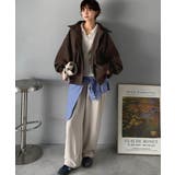 デイリーに輝く一着! 襟リブニットメルトン比翼ブルゾン オーバーサイズ | Classical Elf  | 詳細画像33
