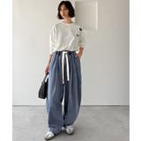 《JaVaジャバコラボ》365日、着回し無限!ウエストドロスト付きコクーンデニム… | Classical Elf | 詳細画像25