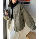 《JaVa ジャバコラボ》軽やかに羽織って旬顔。大人のノーカラー中綿ショート丈ブ… | Classical Elf | 詳細画像36