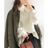 ホワイト | 艶めく大人のスウェット。ダンボールニットサイドスリットプルオーバー | Classical Elf 