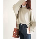 グレージュ | 艶めく大人のスウェット。ダンボールニットサイドスリットプルオーバー | Classical Elf 