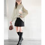 艶めく大人のスウェット。ダンボールニットサイドスリットプルオーバー | Classical Elf  | 詳細画像5 