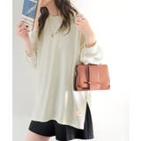 艶めく大人のスウェット。ダンボールニットサイドスリットプルオーバー | Classical Elf  | 詳細画像6 