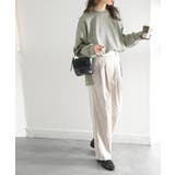 艶めく大人のスウェット。ダンボールニットサイドスリットプルオーバー | Classical Elf  | 詳細画像8 