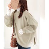 艶めく大人のスウェット。ダンボールニットサイドスリットプルオーバー | Classical Elf  | 詳細画像11 