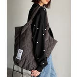 チャコールグレー | 大容量!ふわもち素材♪スウェードライクキルティングトートバッグ | Classical Elf