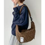 暖かみのある生地が魅力。スウェードライクキルティングビッグラウンドショルダーバッ… | Classical Elf  | 詳細画像8 